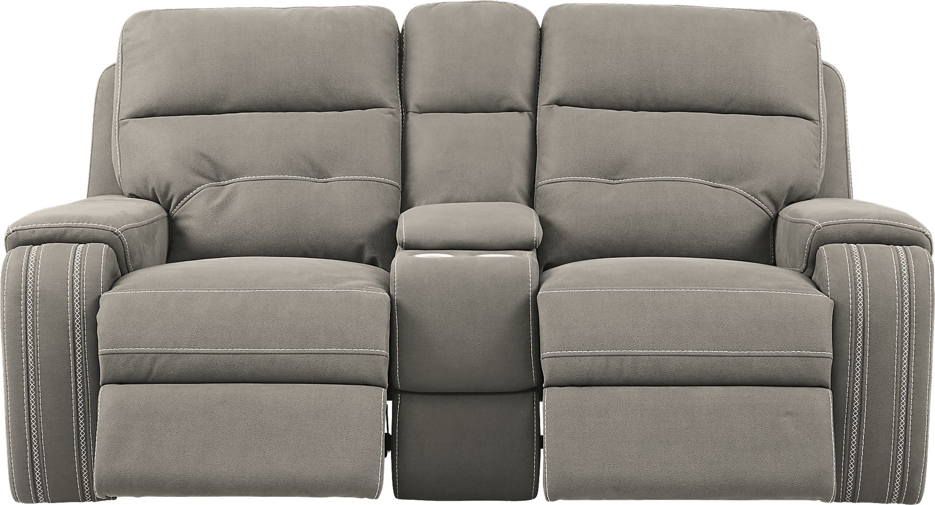 Brampton Place Mushroom Power Console Loveseat - Image 2