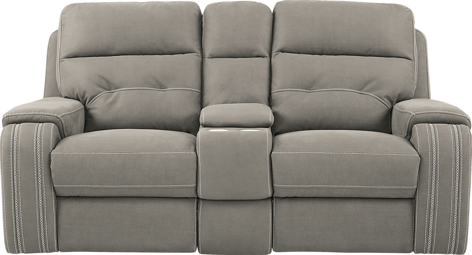 Brampton Place Mushroom Power Console Loveseat - Image 1
