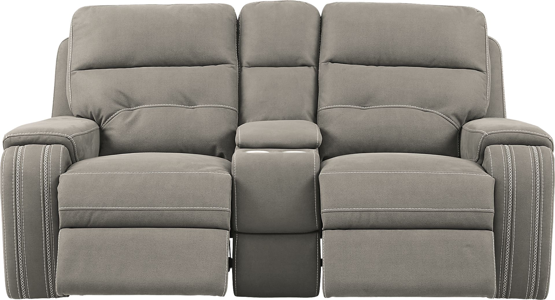 Brampton Place Mushroom Power Console Loveseat - Image 1