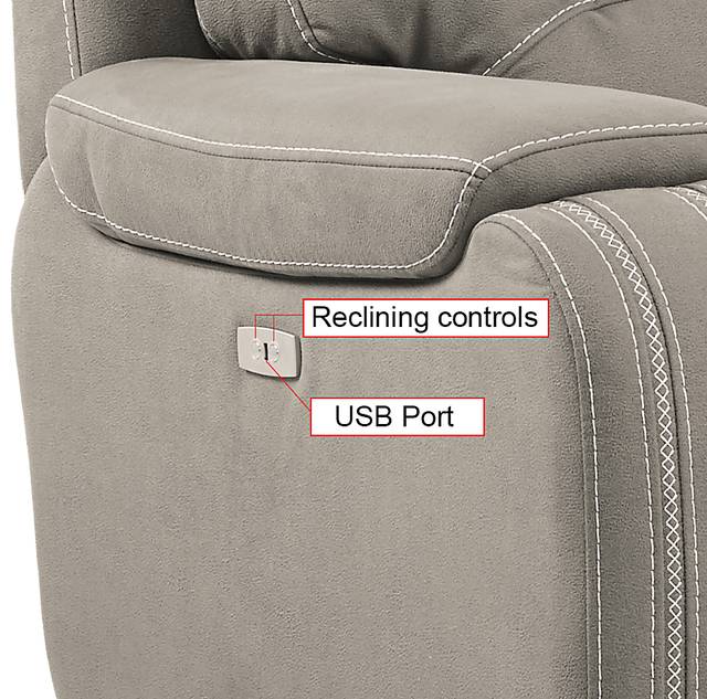 Brampton Place Mushroom 3 Pc Living Room with Reclining Sofa - Thumbnail - Image 6