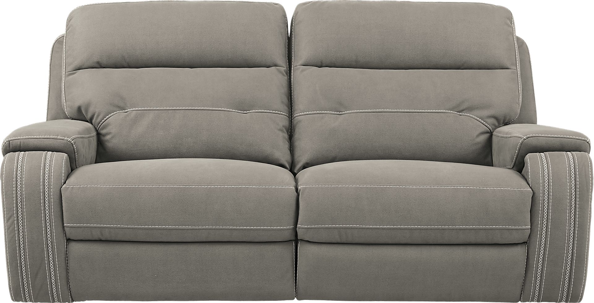 Brampton Place Mushroom Reclining Sofa - Image 1