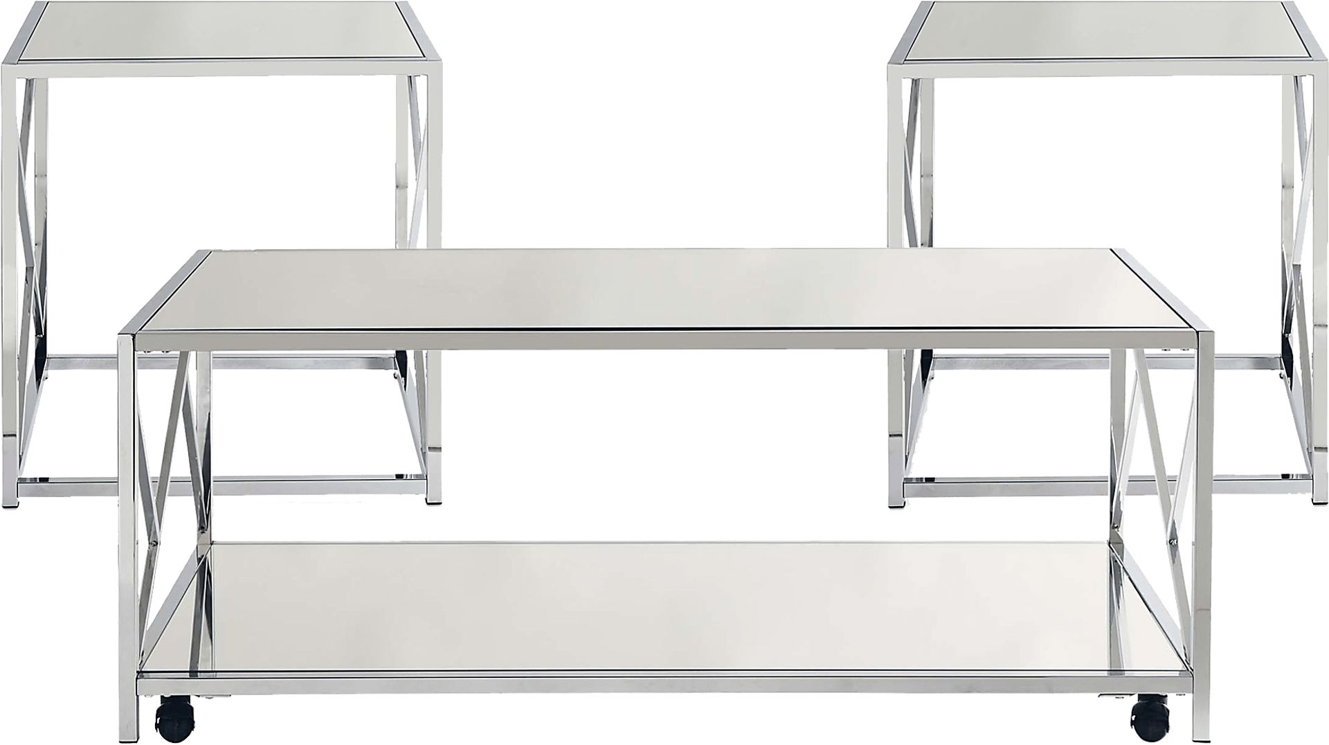 Brandenberry Silver 3pc Table Set - Image 1
