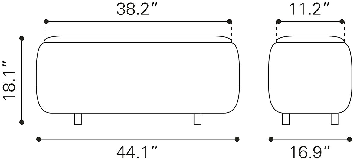 Brandilyn Beige Bench