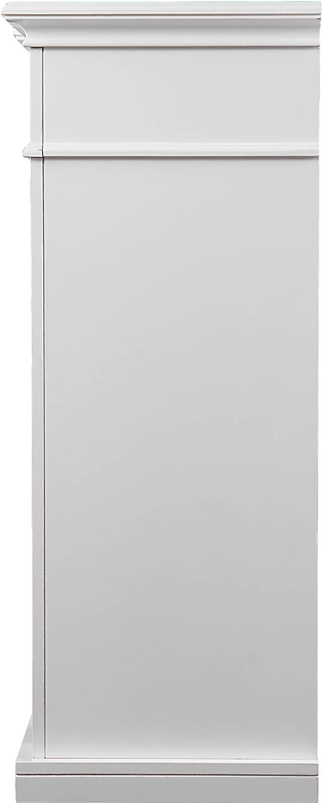 Brandycrest II White 42 in. Console With Electric Log Fireplace - Thumbnail - Image 4