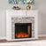 Brandycrest III White 42 in. Console With Smart Electric Fireplace