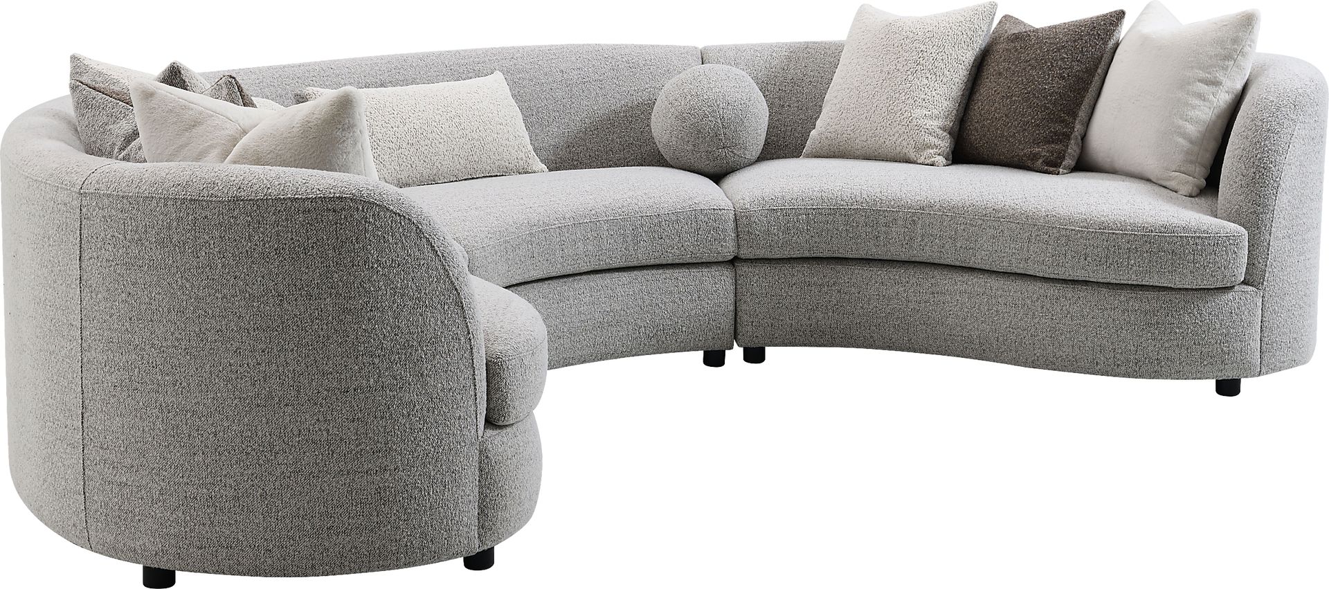Brangas Gray 3 Pc Sectional - Image 3