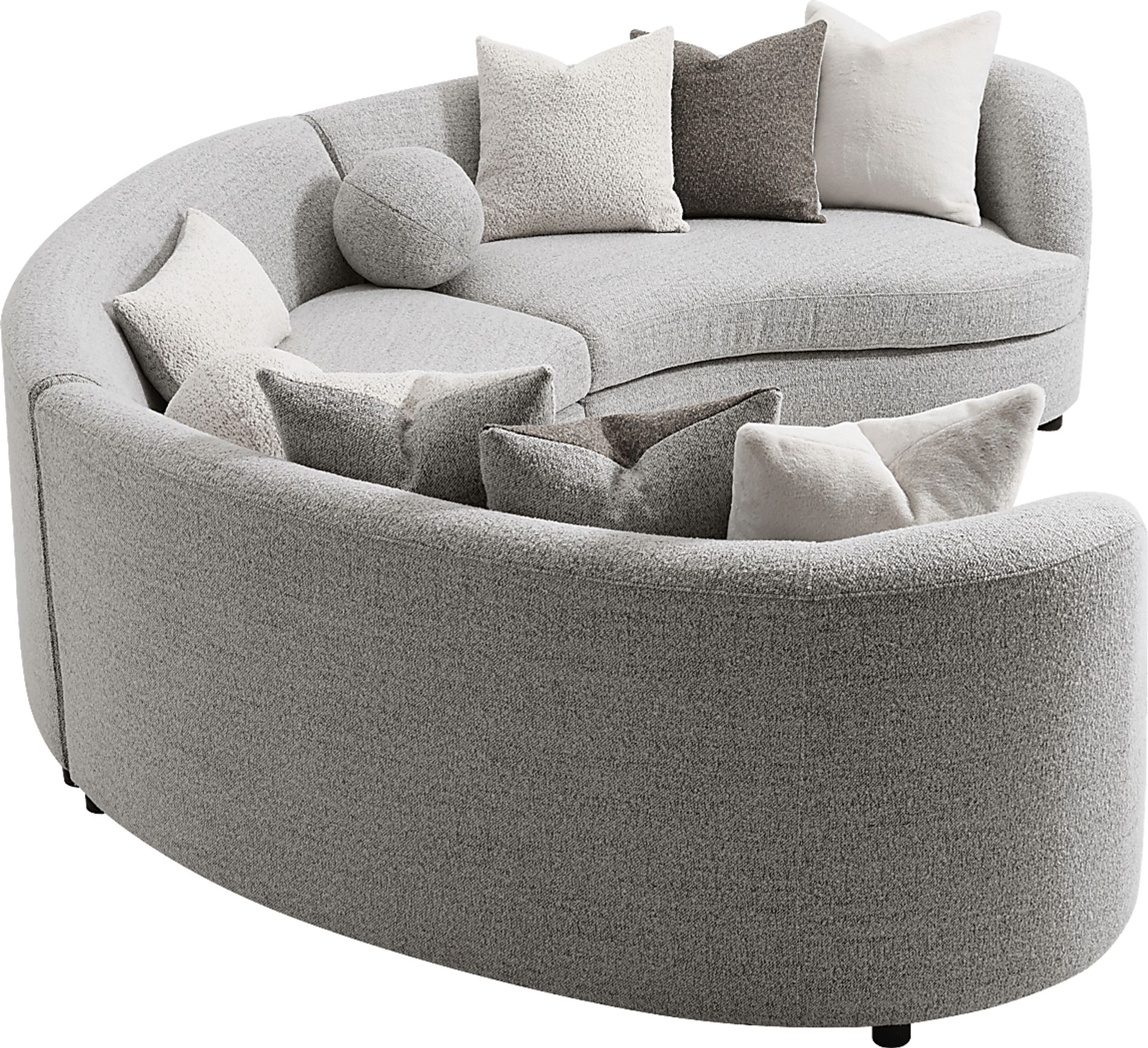 Brangas Gray 3 Pc Sectional - Image 4