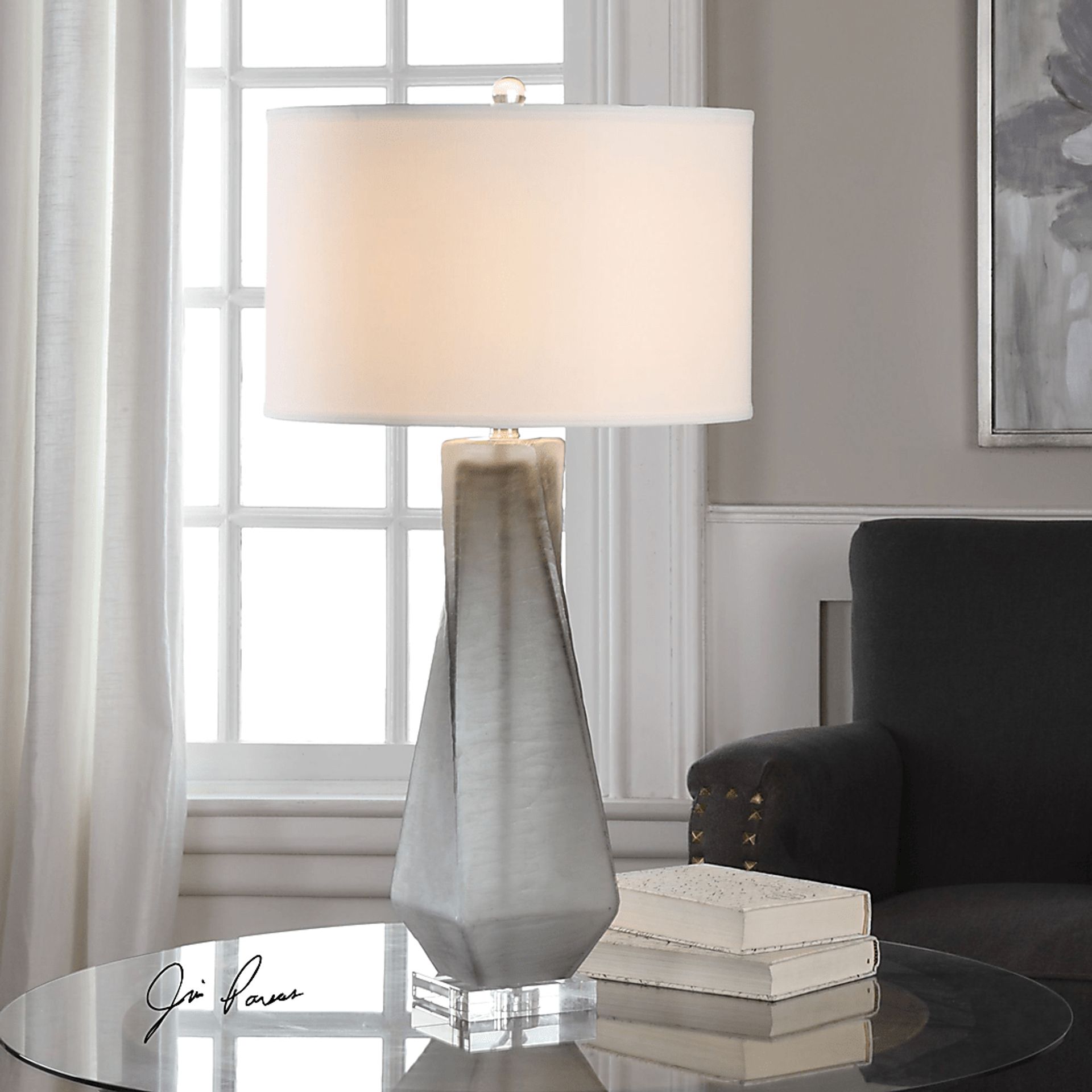 Branham Cove Gray Lamp - Image 3