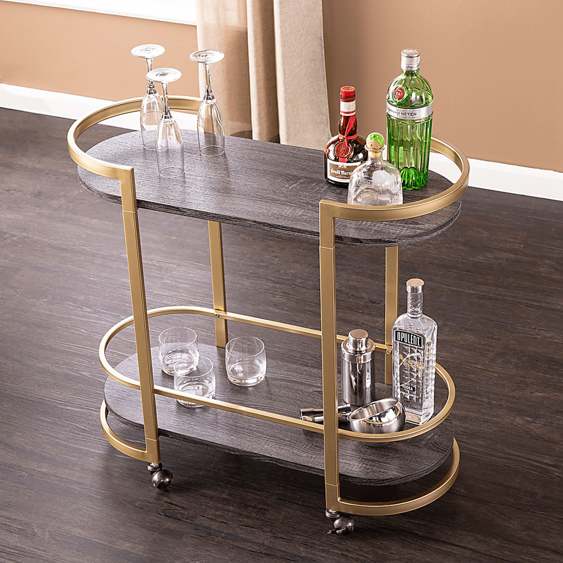 Branscome Black Bar Cart - Image 3
