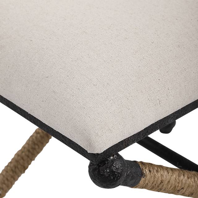 Bransley White Accent Bench - Thumbnail - Image 3