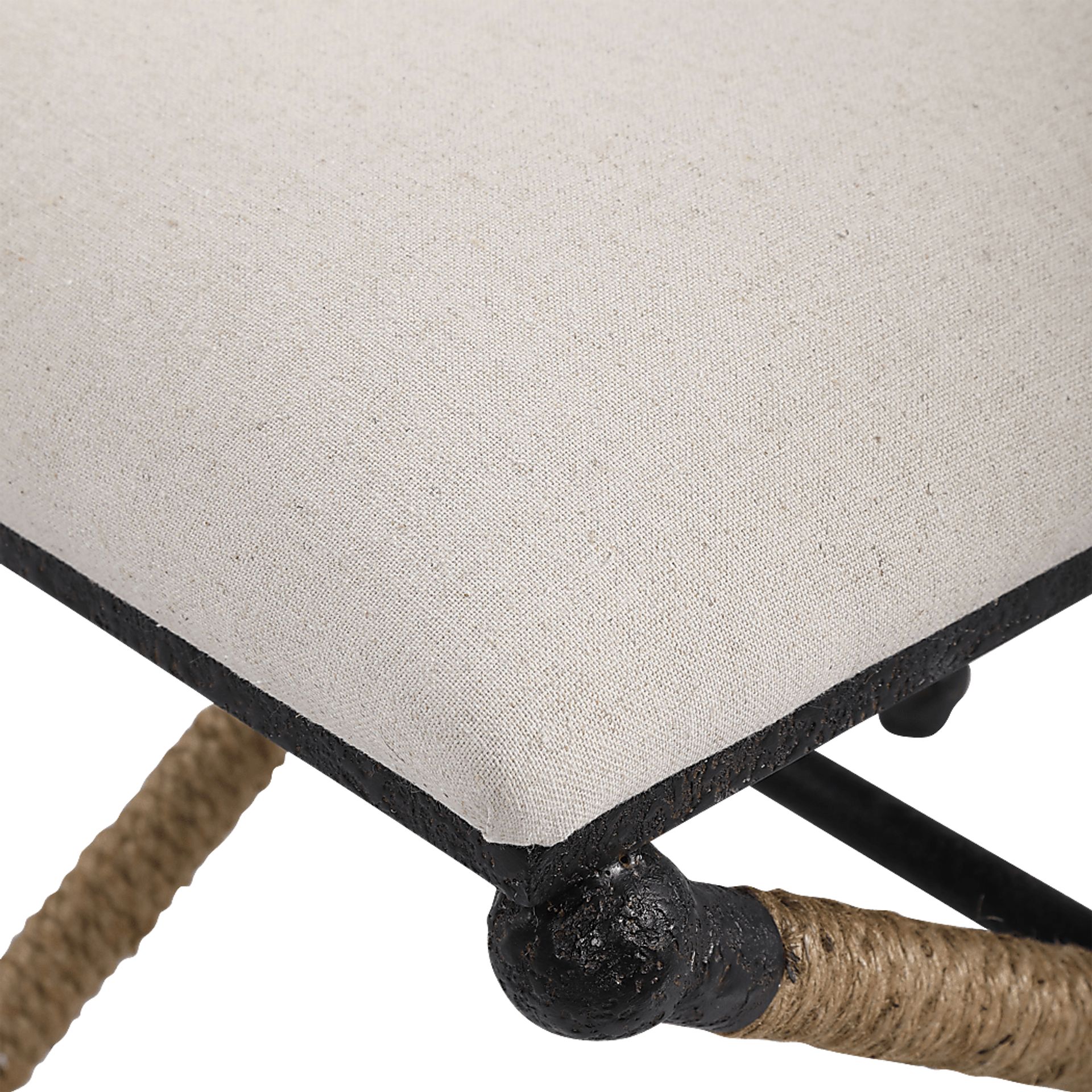 Bransley White Accent Bench - Image 3