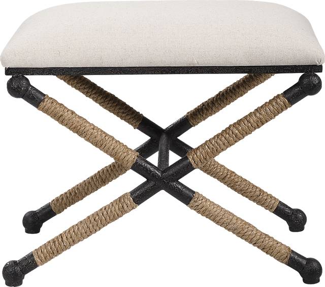Bransley White Accent Bench - Thumbnail - Image 4