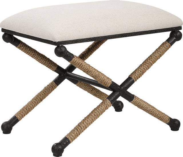 Bransley White Accent Bench - Thumbnail - Image 1