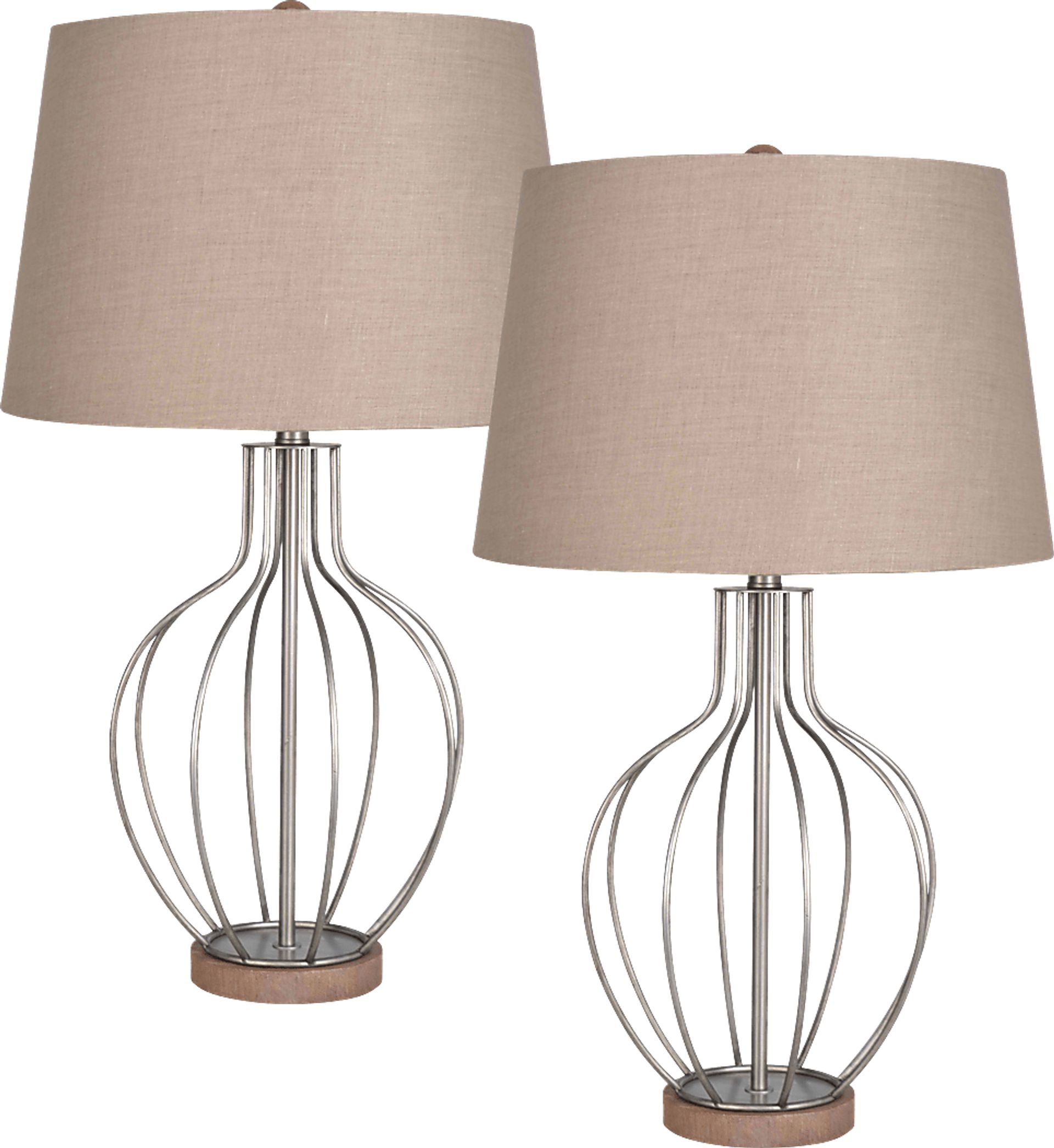 Branson Ridge Gray Lamp, Set of 2 - Image 1