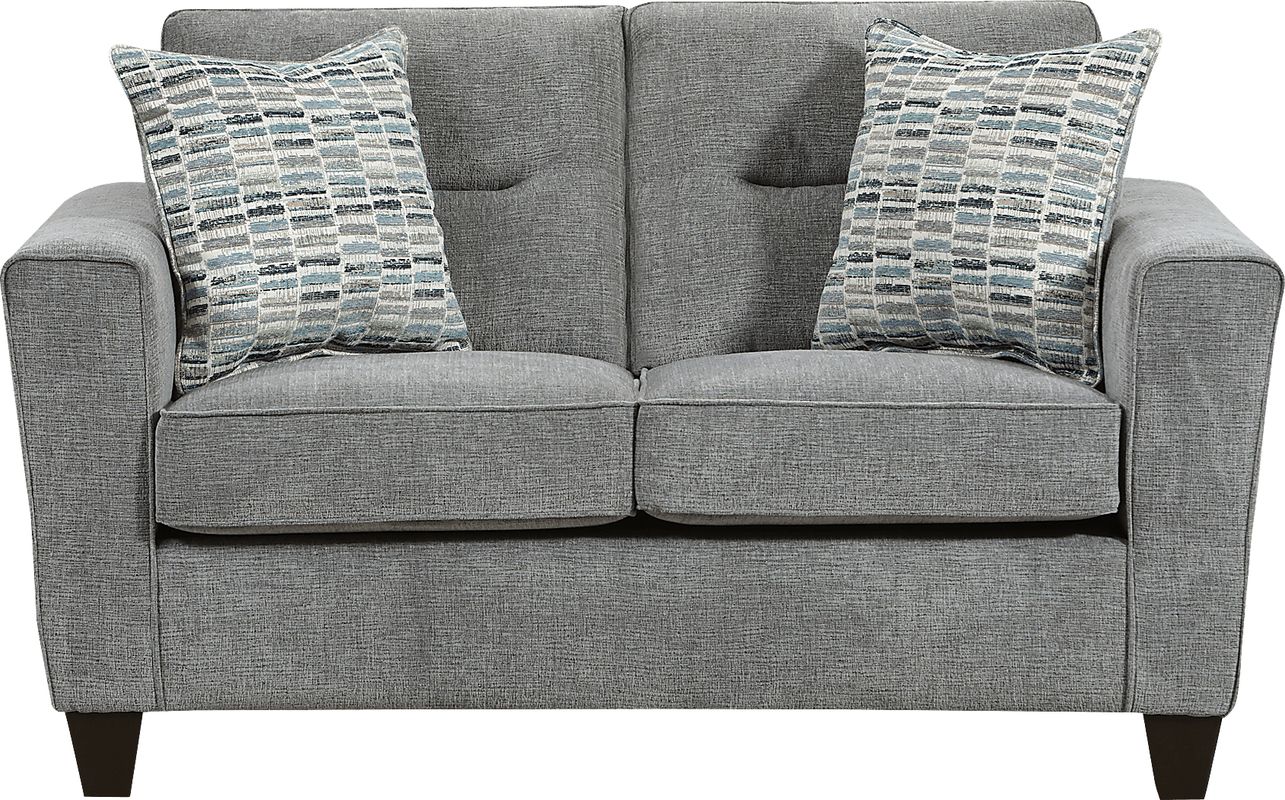 Brantley Boulevard 2 Pc Gray Polyester Fabric Living Room Set With Sofa ...