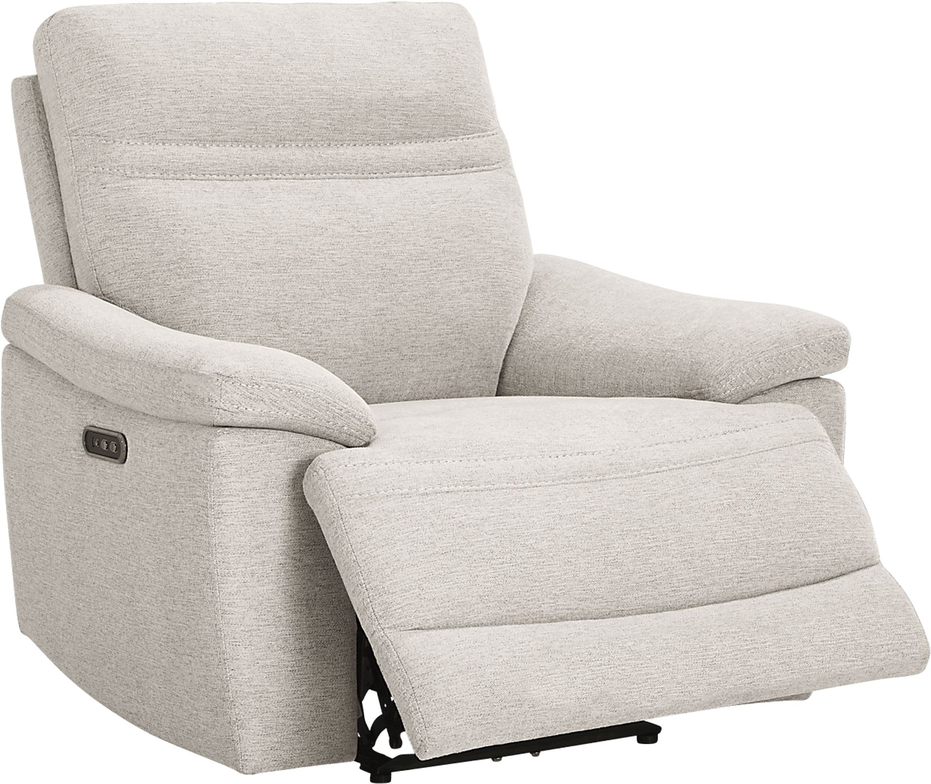 Brantley Light Gray Dual Power Recliner - Image 1