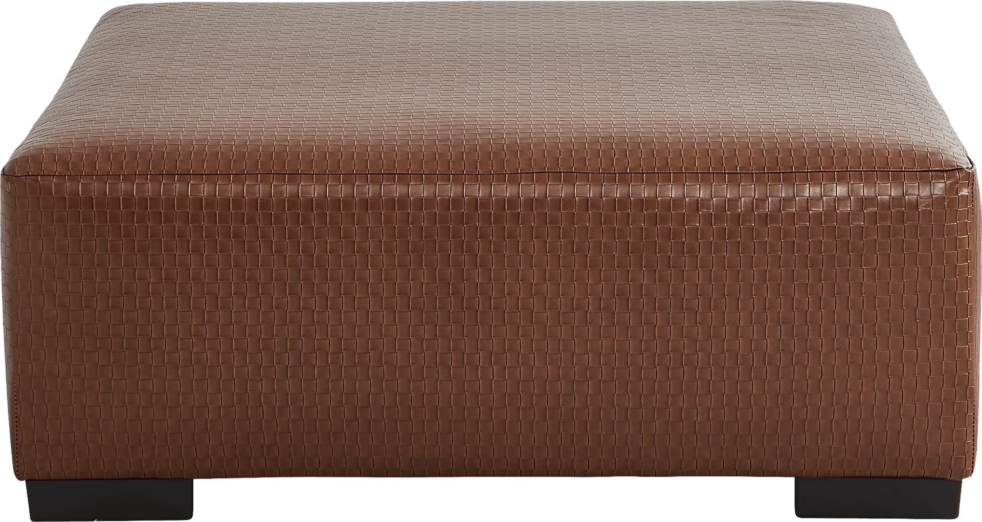 Bradley Pointe Brown Ottoman - Image 1