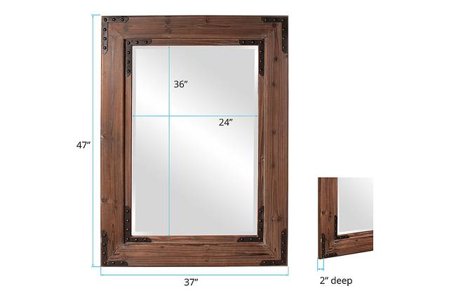 Branud Brown Rectangular Mirror - Thumbnail - Image 2