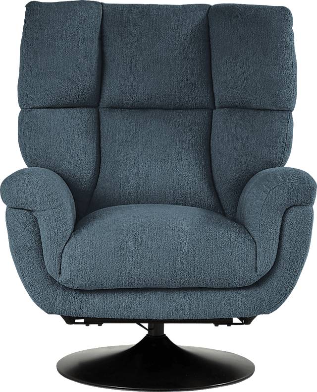 Braselton Blue Swivel Recliner - Thumbnail - Image 2