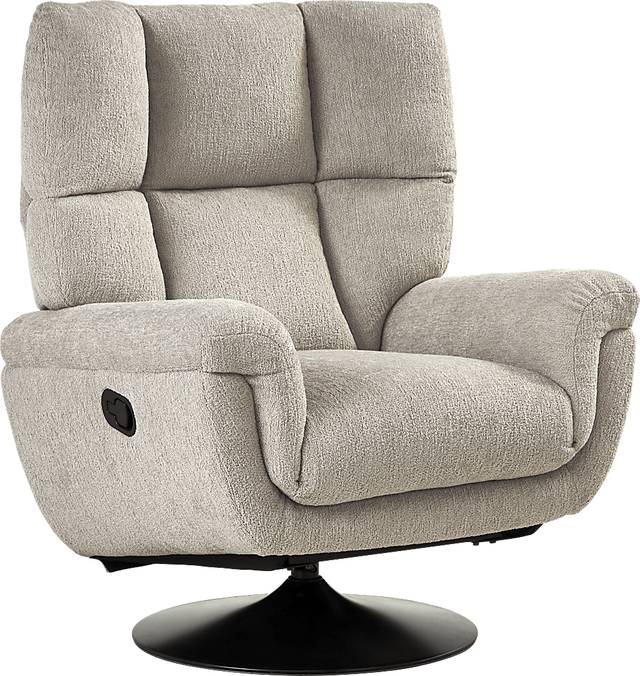 Braselton Silver Swivel Recliner - Thumbnail - Image 1