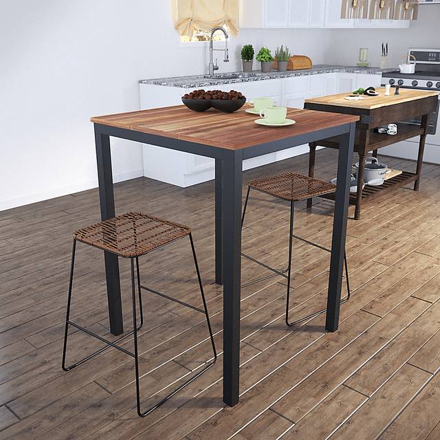 Brasher Natural Outdoor Bar Height Table - Thumbnail - Image 6