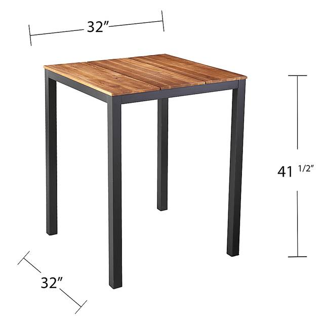 Brasher Natural Outdoor Bar Height Table - Thumbnail - Image 7