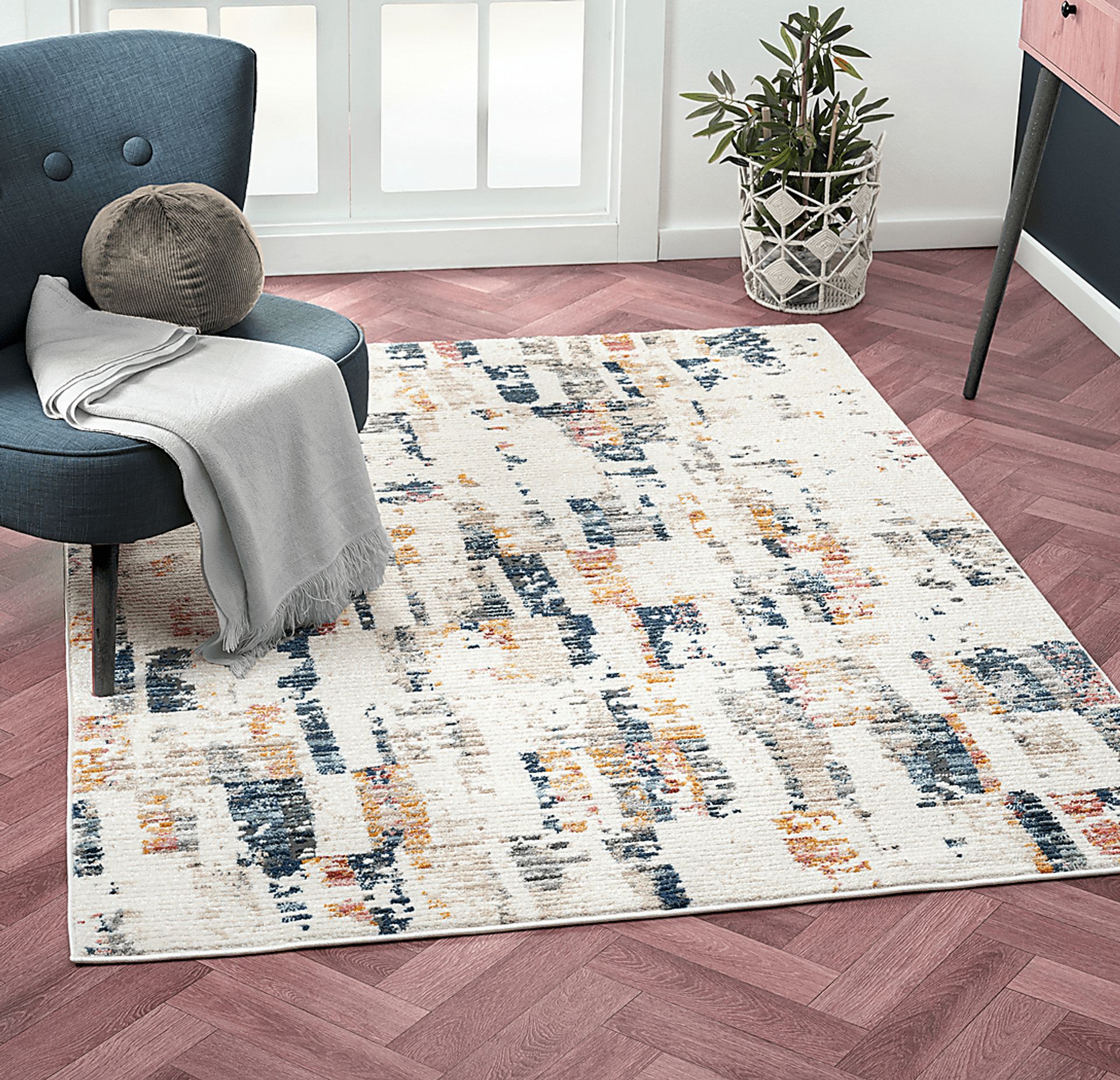 Brashford Blue 5' x 7' Rug - Image 2