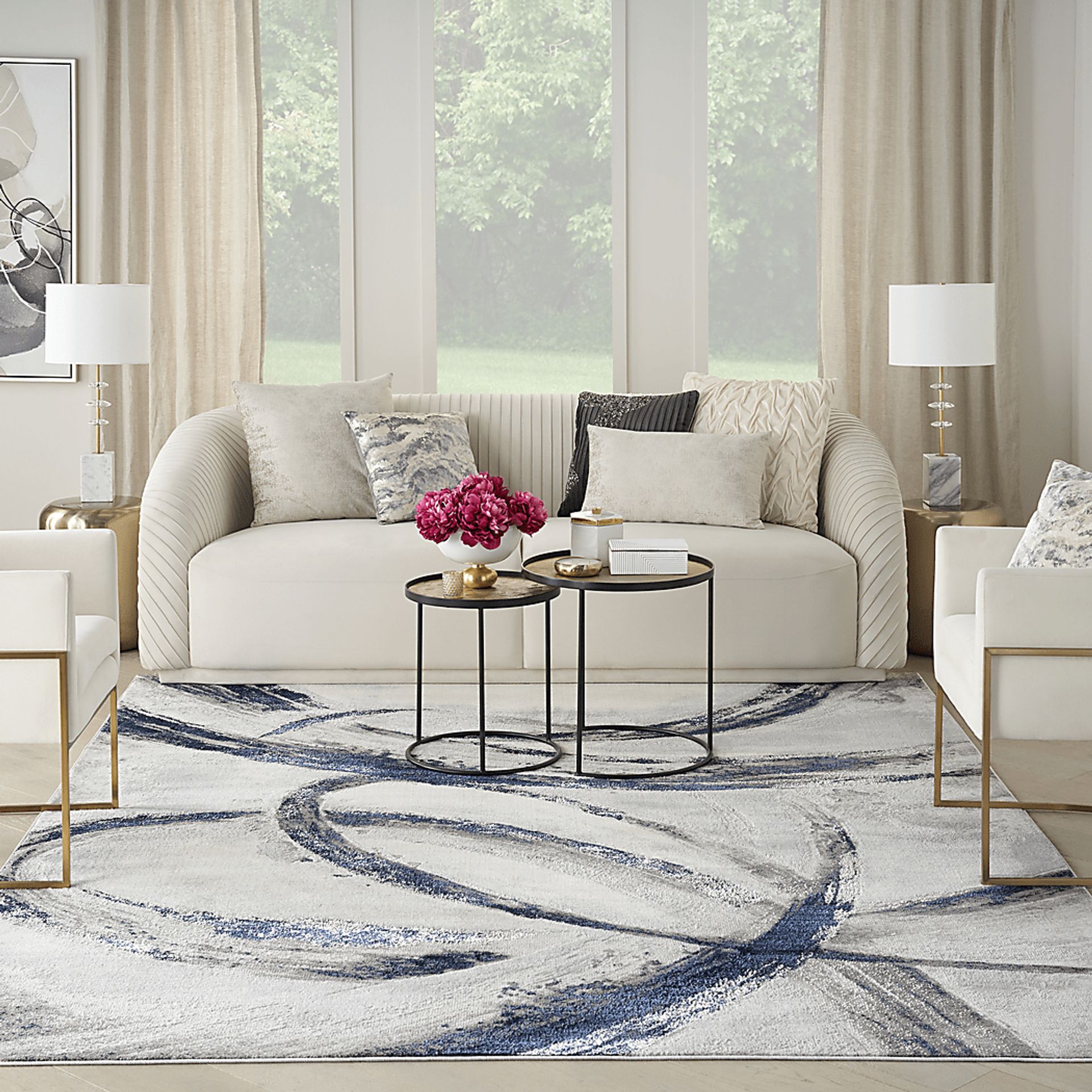Brasix Gray/Navy 9' x 12' Rug - Image 2