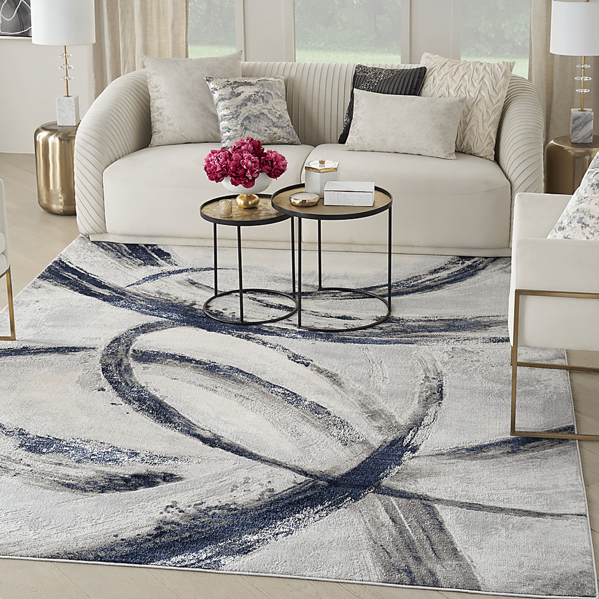 Brasix Gray/Navy 9' x 12' Rug - Image 3
