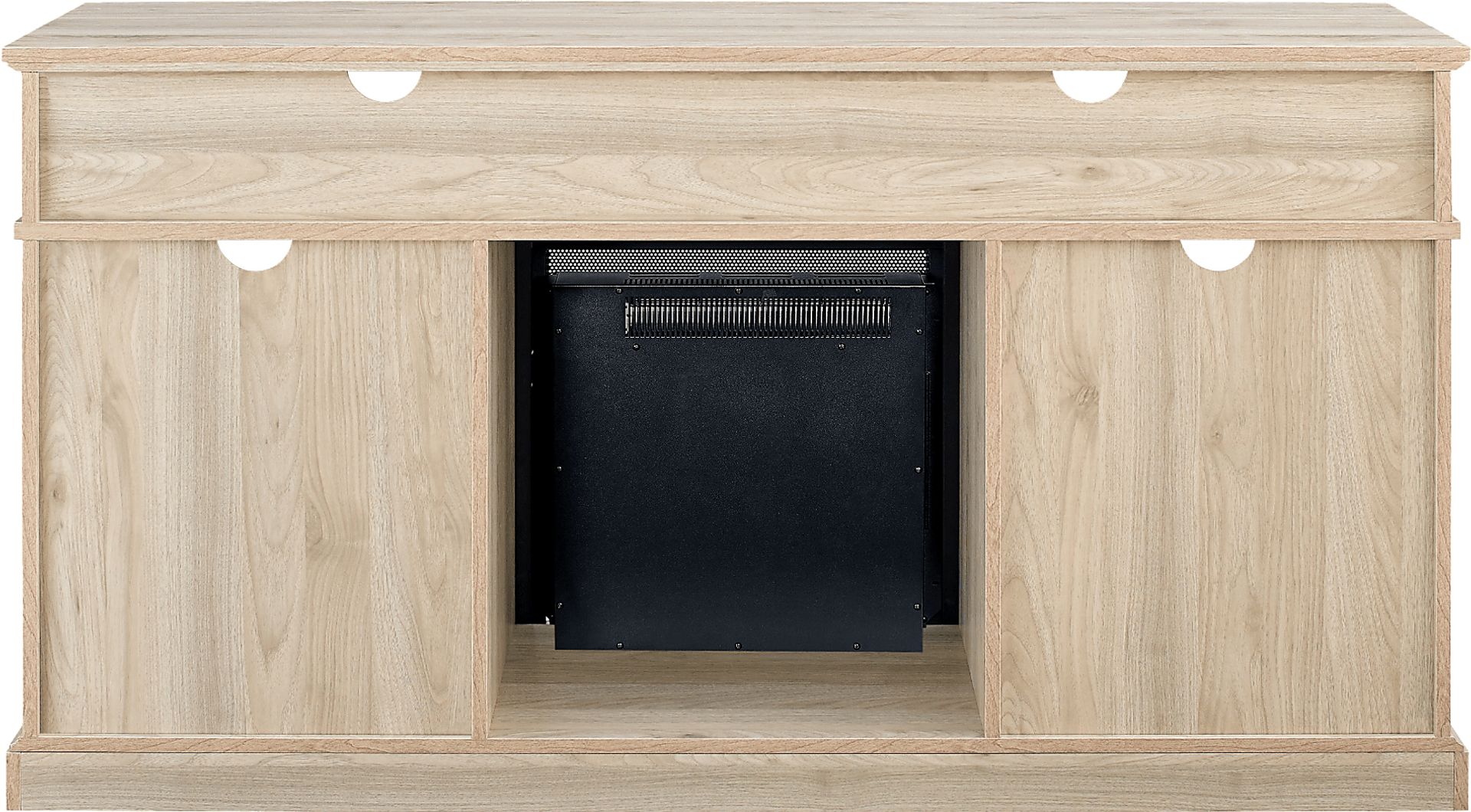 Brassiewood Birch 58 in. Console With Electric Fireplace - Image 3