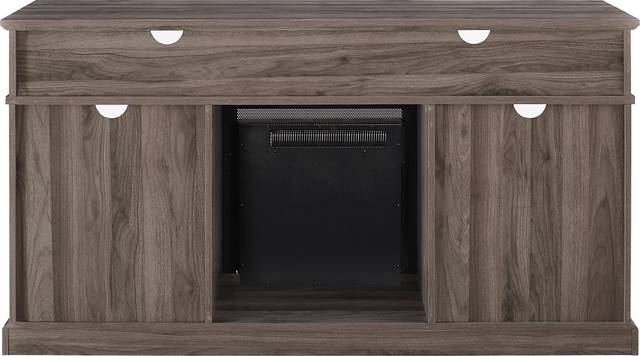 Brassiewood Gray 58 in. Console With Electric Fireplace - Thumbnail - Image 3