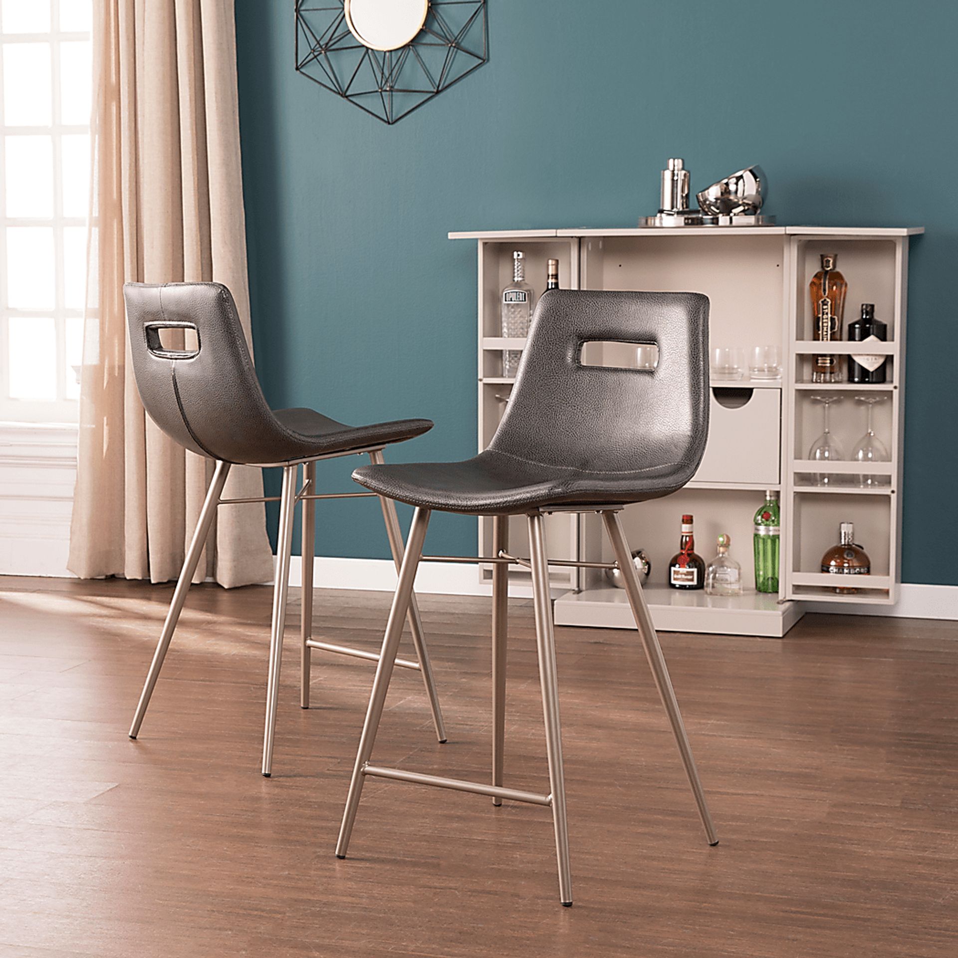 Brasswell Black Counter Height Stool (Set of 2) - Image 2
