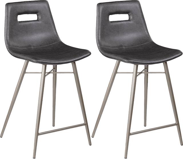 Brasswell Black Counter Height Stool (Set of 2) - Thumbnail - Image 1