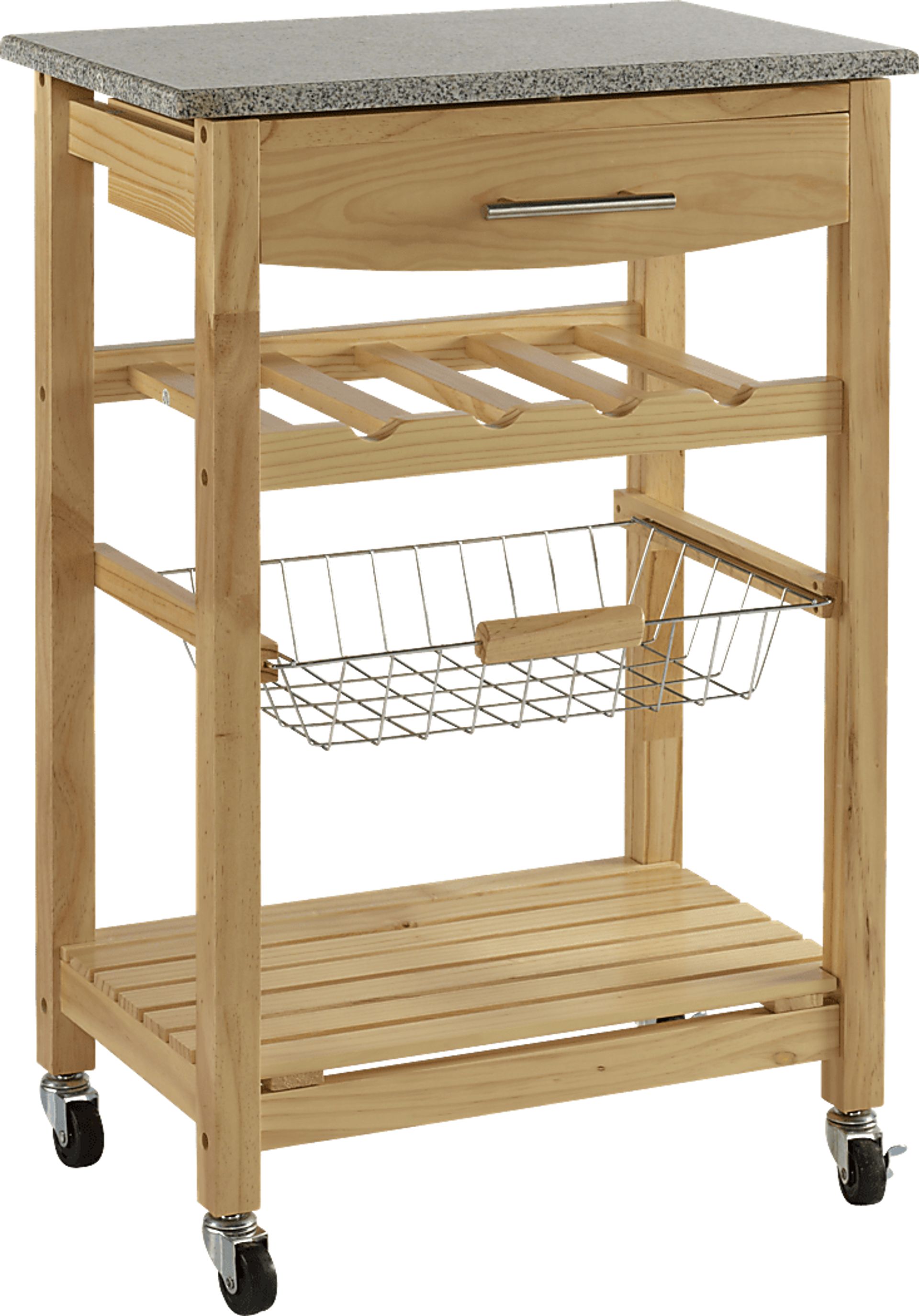 Brauner Natural Kitchen Cart - Image 1