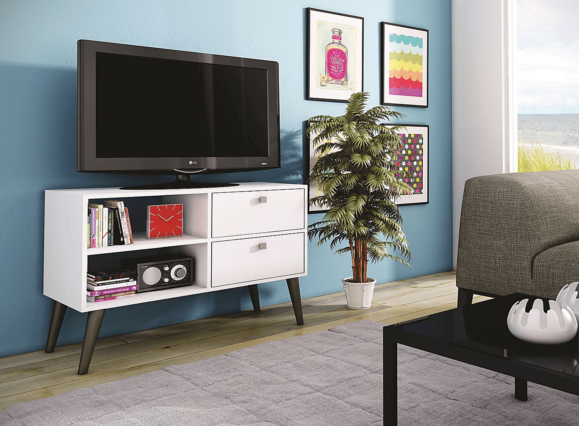 Brawner White 35.5 in. Console - Image 2