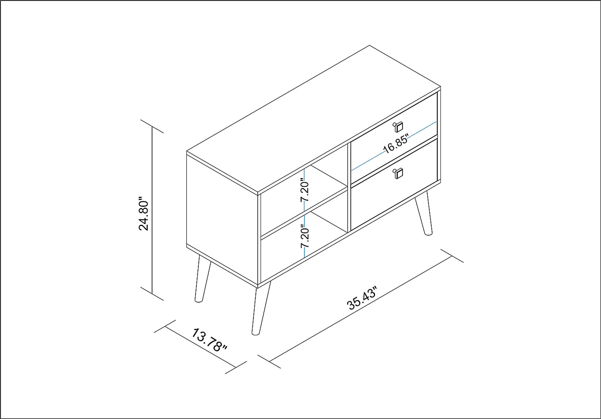 Brawner White 35.5 in. Console - Image 3