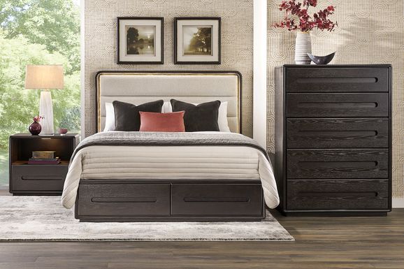Braxton Espresso 5 Pc King Storage Bedroom
