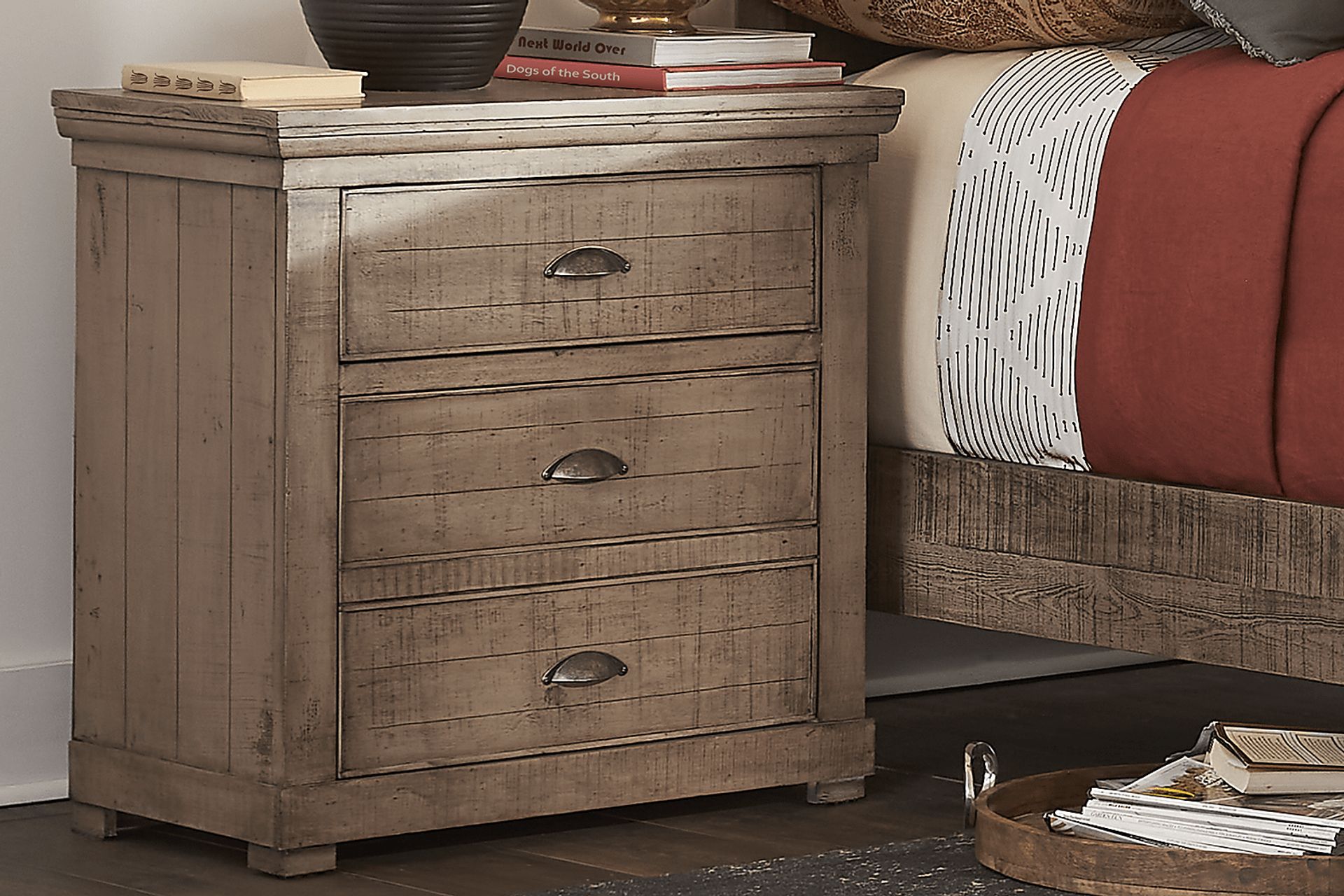 Braxton Place Gray Nightstand - Image 3