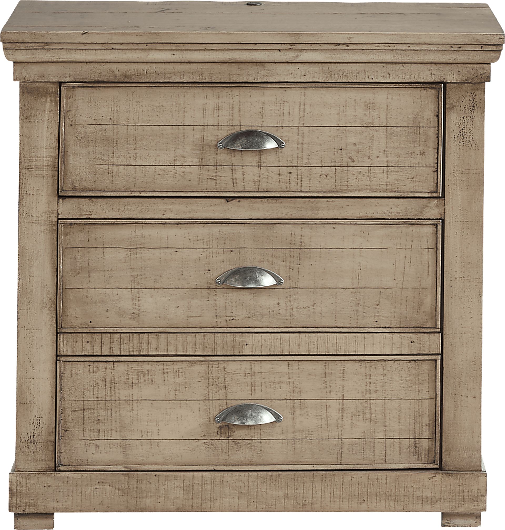 Braxton Place Gray Nightstand - Image 1