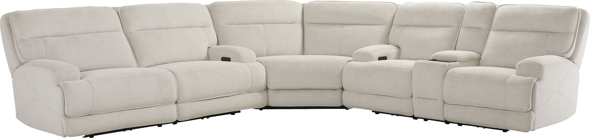 Brayden Light Gray 3 Pc Dual Power Reclining Sectional - Image 4
