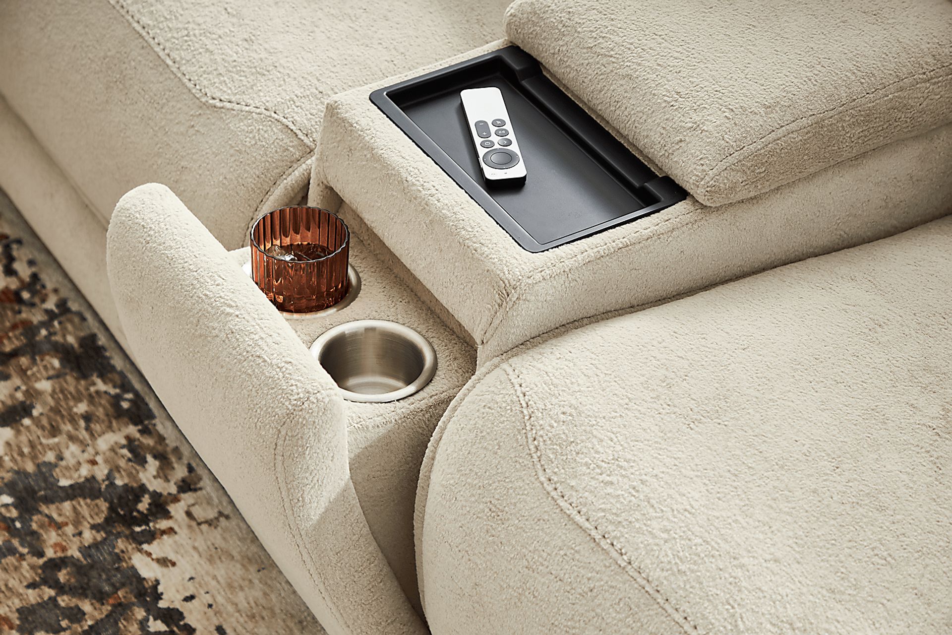 Brayden Light Gray Dual Power Reclining Console Loveseat - Image 6