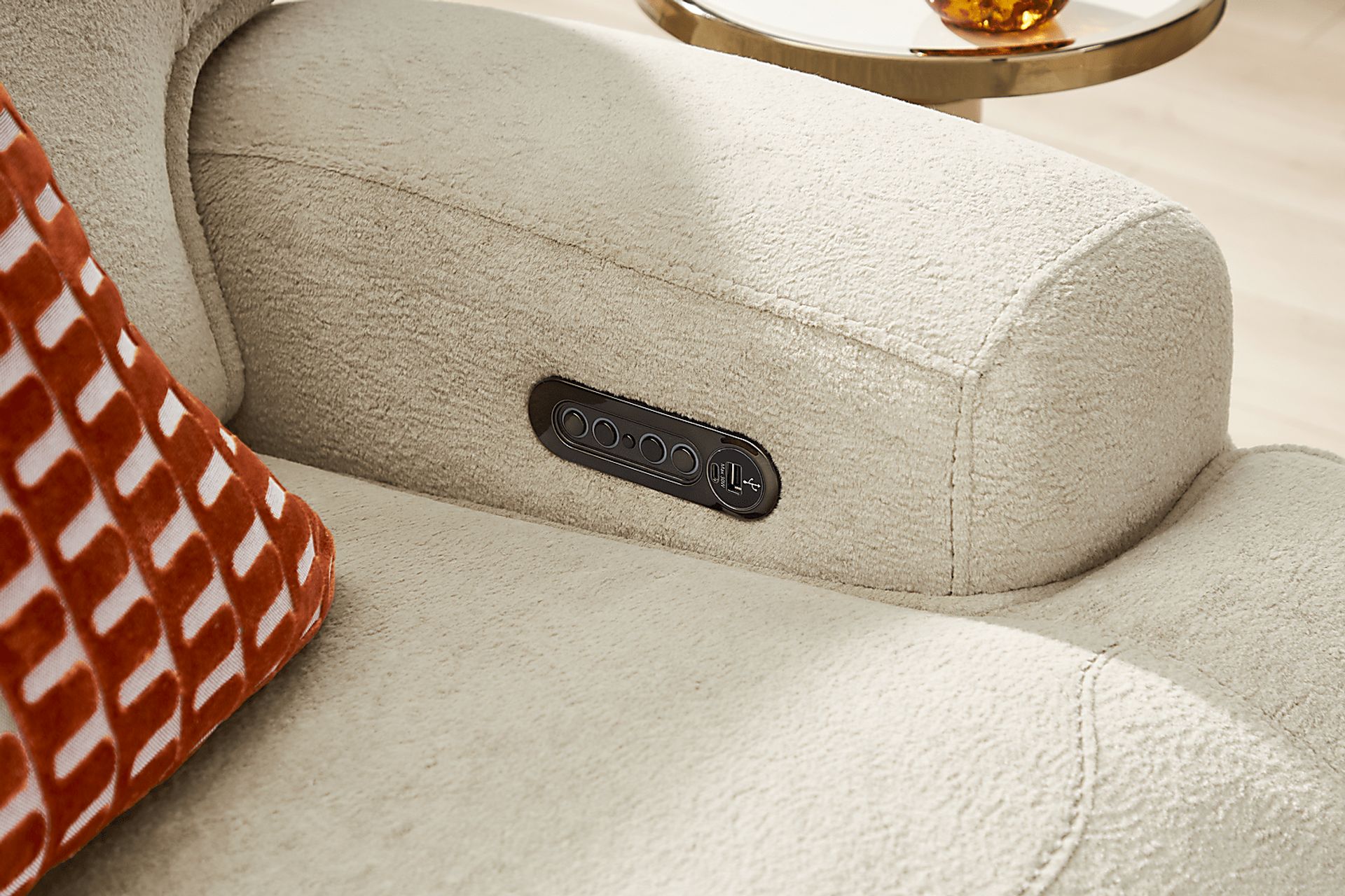 Brayden Light Gray Dual Power Reclining Console Loveseat - Image 8