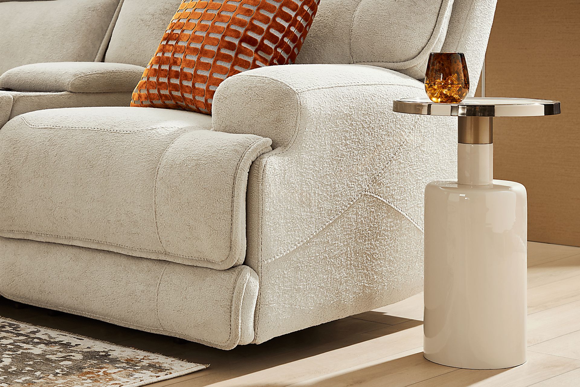Brayden Light Gray Dual Power Reclining Console Loveseat - Image 10