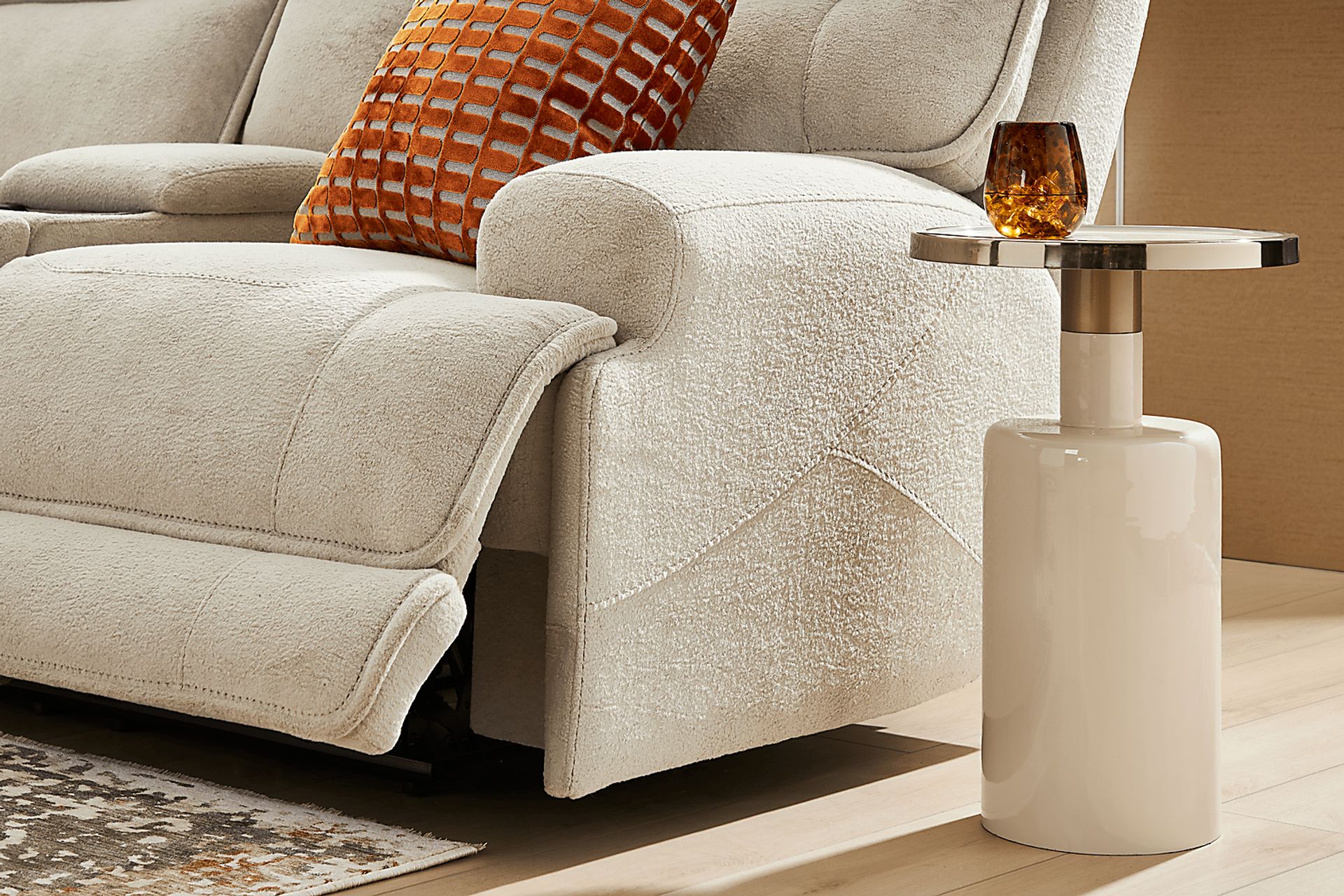 Brayden Light Gray Dual Power Reclining Console Loveseat - Image 11