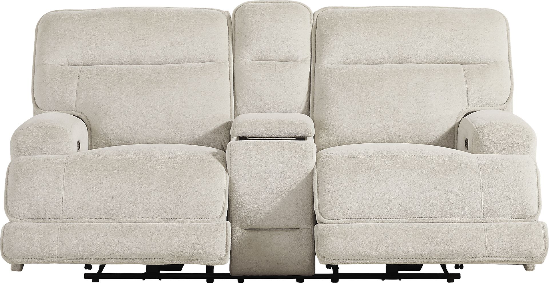 Brayden Light Gray Dual Power Reclining Console Loveseat - Image 2