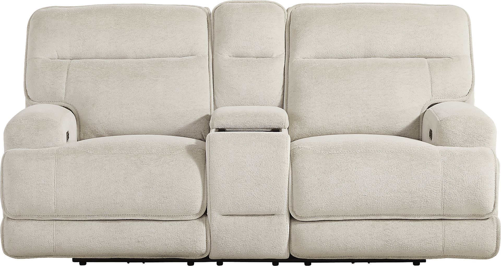Brayden Light Gray Dual Power Reclining Console Loveseat - Image 2