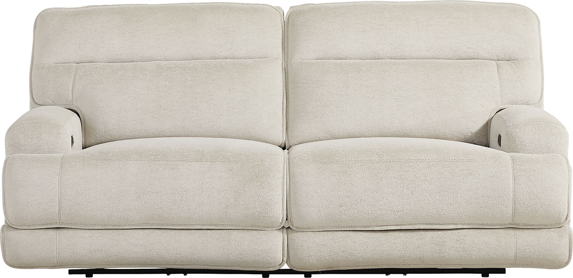 Brayden Light Gray Dual Power Reclining Sofa - Image 2