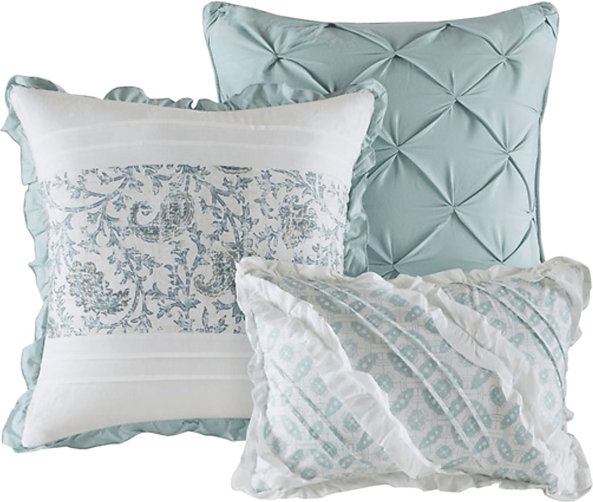 Brayln Blue 6 pc King/Cal King Quilt Set - Image 6