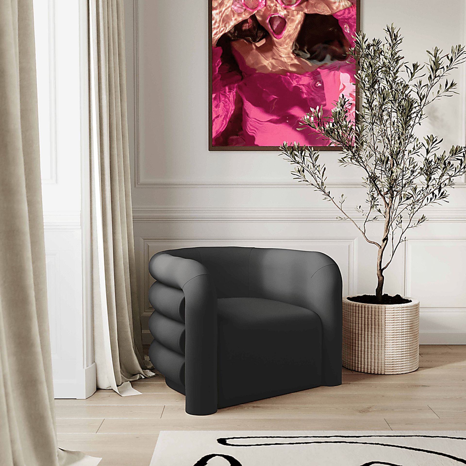 Braymer Black Accent Chair - Image 2