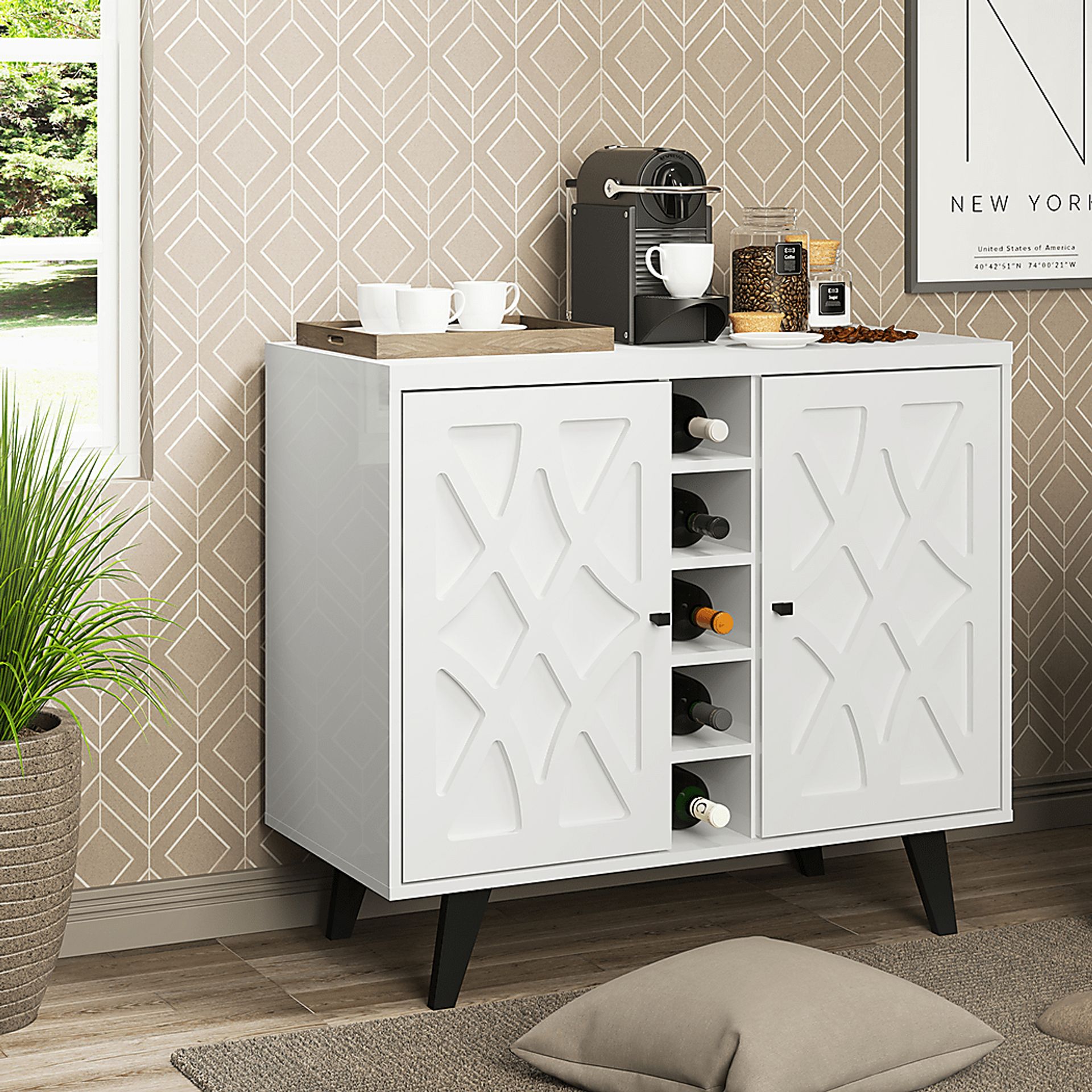 Brayton White 36 in. Console - Image 7